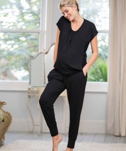 Ropa Premama Seraphine | Conjunto De Estar Por Casa Premama Y Lactancia - Negro