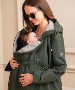 Ropa Premama Seraphine | Parka De Premama Y Porteo 4 En 1 Caqui