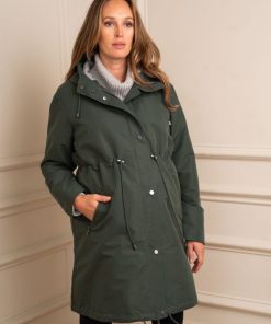 Ropa Premama Seraphine | Parka De Premama Y Porteo 4 En 1 Caqui