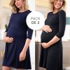 Ropa Premama Seraphine | Vestidos Premama Y Lactancia - Pack De Dos