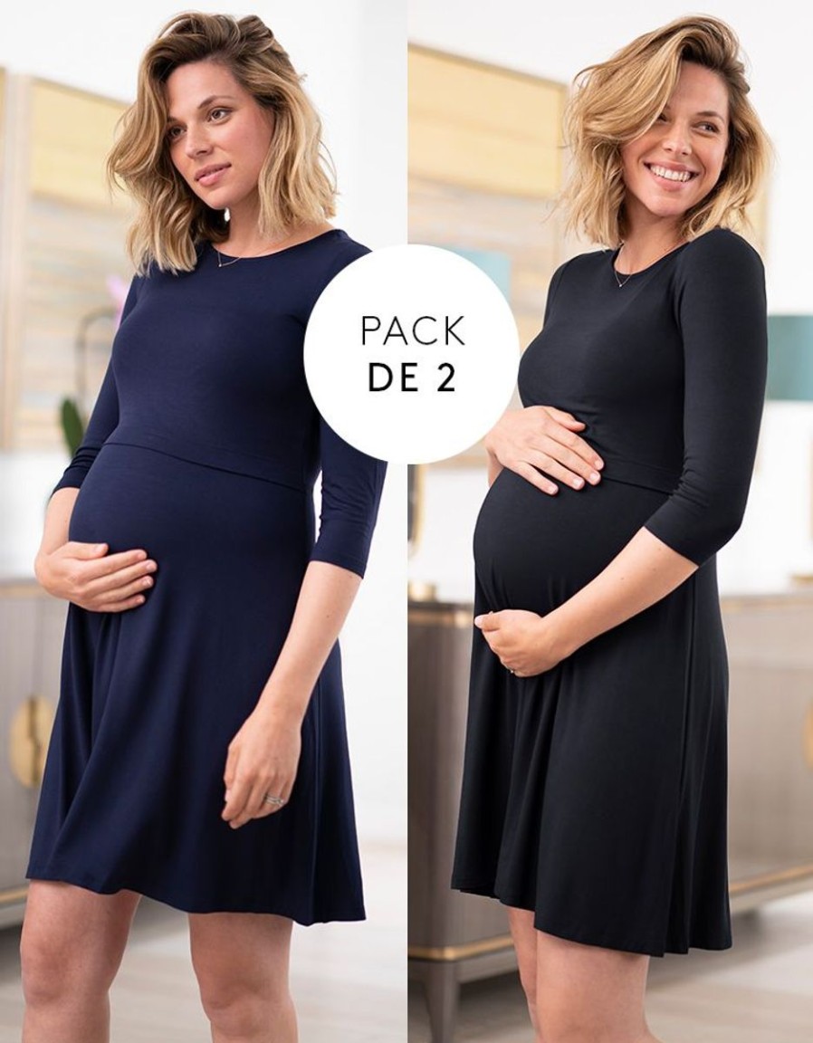 Ropa Premama Seraphine | Vestidos Premama Y Lactancia - Pack De Dos