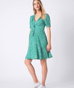 Ropa Premama Seraphine | Vestido Premama Y Lactancia Estampado Verde