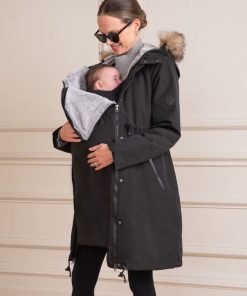 Ropa Premama Seraphine | Parka Premama 3 En 1 - Negro