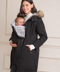 Ropa Premama Seraphine | Parka Premama 3 En 1 - Negro