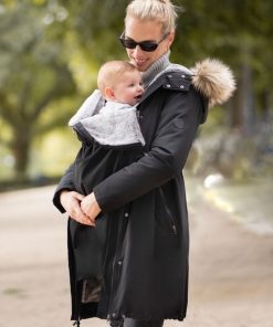 Ropa Premama Seraphine | Parka Premama 3 En 1 - Negro