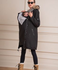 Ropa Premama Seraphine | Parka Premama 3 En 1 - Negro