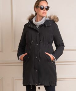 Ropa Premama Seraphine | Parka Premama 3 En 1 - Negro