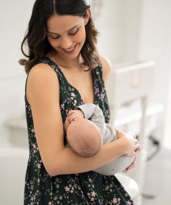 Ropa Premama Seraphine | Vestido Midi De Maternidad A Lactancia Sin Mangas Con Estampado De Flores