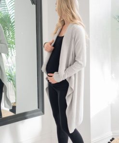 Ropa Premama Seraphine | Cardigan Premama De Cachemir Y Algodon - Gris