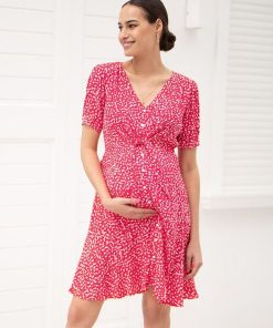 Ropa Premama Seraphine | Vestido Premama Estampado Rojo