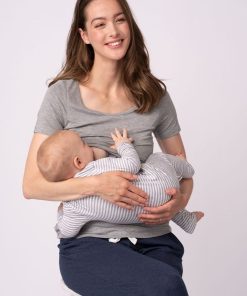 Ropa Premama Seraphine | Camisetas Premama Y Lactancia Gris & Azul Marino