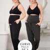 Ropa Premama Seraphine | Pack De Dos Pantalones Premama Para Estar Por Casa De La Coleccion Curve