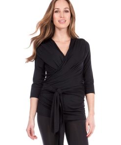 Ropa Premama Seraphine | Camiseta Piel Con Piel De Algodon - Negro