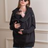 Ropa Premama Seraphine | Sudadera Premama 3-En-1 Con Capucha En Color Negro