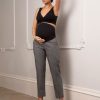 Ropa Premama Seraphine | Pantalon Ajustado De Premama Gris