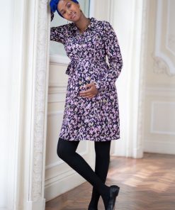 Ropa Premama Seraphine | Tunica Con Cinturon De Maternidad A Lactancia - Estampado Floral