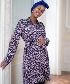 Ropa Premama Seraphine | Tunica Con Cinturon De Maternidad A Lactancia - Estampado Floral