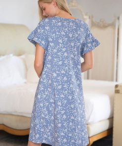 Ropa Premama Seraphine | Camison Premama A Lactancia Estampado Floral Azul