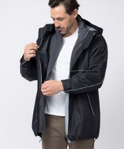 Ropa Premama Seraphine | Chaqueta Impermeable 6 En 1 Para Hombre Con Funda Para Bebe