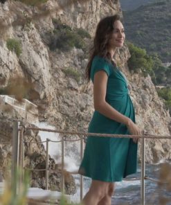 Ropa Premama Seraphine | Vestido Premama Con Nudo Delantero - Verde