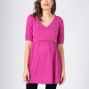 Ropa Premama Seraphine | Top Tunica Rosa Con Escote En V De Maternidad A Lactancia