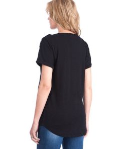 Ropa Premama Seraphine | Camiseta Premama Y Lactancia De Algodon Negra