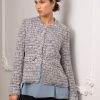 Ropa Premama Seraphine | Chaqueta De Premama De Tweed Con Flecos