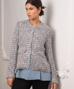 Ropa Premama Seraphine | Chaqueta De Premama De Tweed Con Flecos