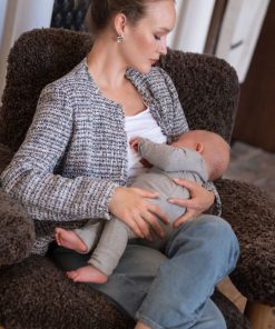 Ropa Premama Seraphine | Chaqueta De Premama De Tweed Con Flecos