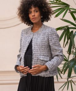 Ropa Premama Seraphine | Chaqueta De Premama De Tweed Con Flecos