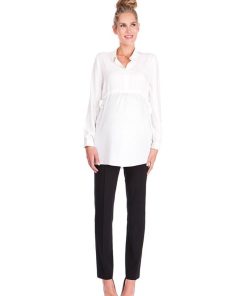 Ropa Premama Seraphine | Blusa Premama Con Nudo Lateral - Marfil