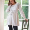 Ropa Premama Seraphine | Vestido Gris Sudadera Premama A Lactancia Con Cordon