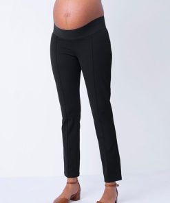 Ropa Premama Seraphine | Pantalones Negros De Premama Slim Leg - Bajo Vientre