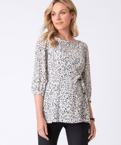 Ropa Premama Seraphine | Blusa Premama Estampada Con Cinturon