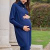 Ropa Premama Seraphine | Vestido Lactancia Y Premama De Punto - Azul Marino