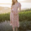 Ropa Premama Seraphine | Vestido Premama Envolvente Floral Retro