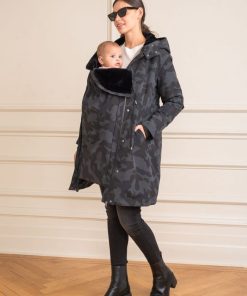 Ropa Premama Seraphine | Parka De Premama Y Porteo 3 En 1 De Camuflaje