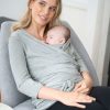 Ropa Premama Seraphine | Camiseta Piel Con Piel De Algodon 3/4 - Gris