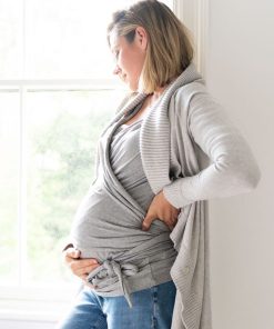 Ropa Premama Seraphine | Camiseta Piel Con Piel De Algodon 3/4 - Gris