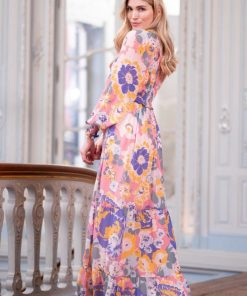 Ropa Premama Seraphine | Vestido Premama Y Lactancia Boho Vintage Floral Maxi