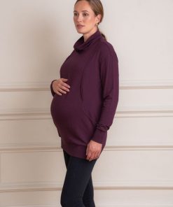 Ropa Premama Seraphine | Sudadera Premama Y Lactancia Granateen Mezcla De Algodon