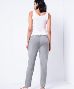 Ropa Premama Seraphine | Pantalones Premama Chinos Bajo El Vientre En Mezcla De Algodon- Gris