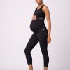 Ropa Premama Seraphine | Leggings Negros De 3/4 De Largo Para Maternidad Y Ropa Deportiva