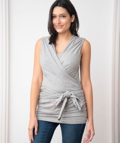 Ropa Premama Seraphine | Camiseta Piel Con Piel De Algodon - Gris