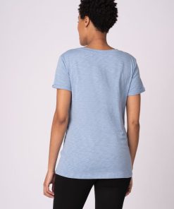 Ropa Premama Seraphine | Paquete De Dos Camisetas Esenciales De Maternidad A Lactancia En Azul Y Verde