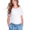 Ropa Premama Seraphine | Camiseta Premama Y Lactancia De Algodon Blanca