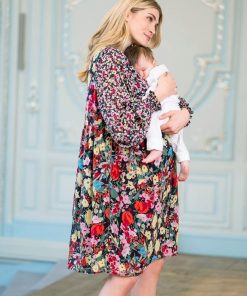 Ropa Premama Seraphine | Vestido Premama A Lactancia Bohemio Con Estampado De Flores Mixtas