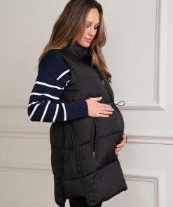 Ropa Premama Seraphine | Chaleco De Premama Y Porteo 3 En 1 Negro