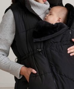 Ropa Premama Seraphine | Chaleco De Premama Y Porteo 3 En 1 Negro