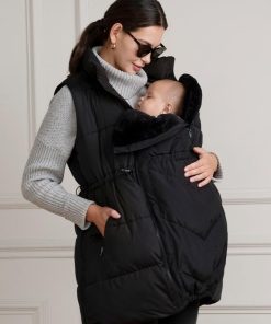 Ropa Premama Seraphine | Chaleco De Premama Y Porteo 3 En 1 Negro